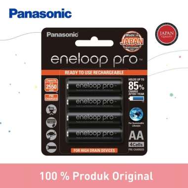 Panasonic Eneloop Pro Baterai Rechargeable AA 4pc Battery Eneloop Pro