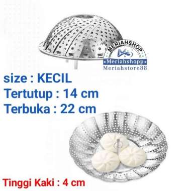 Alat Kukusan (ada 3 ukuran) Pengukus Kukus Steamer Flexible Stainless KECIL