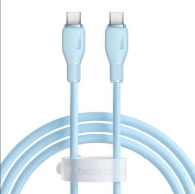 BASEUS PUDDING KABEL DATA TYPE C TO TYPE C 100W FAST CHARGING 5A 2M Blue