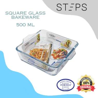 Formia Serveware Bake & Serve Square Dish / Penyaji Makanan / Mangkok Kaca / Bakingware Loyang Kaca