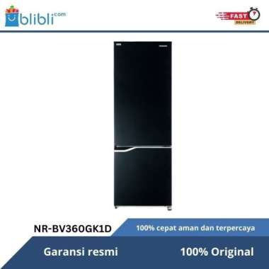 Panasonic NR BV360GK1D Kulkas Bottom Freezer Bawah Inverter 358 Liter