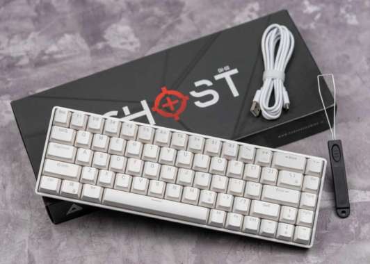 Keyboard Mechanical Ghost Paradox Gaming IBM68K RGB Putih