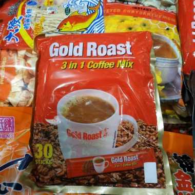 Gold Roast 3 in 1 Coffe Mix 30 Sticks Singapore Kopi Instant pack isi 50stik