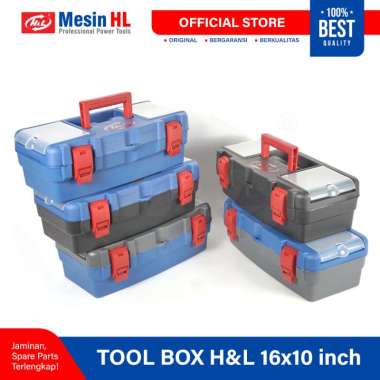 HL Tool Box / Tool Box Besar Plastik 16 Inch x 10 BIRU-BIRU