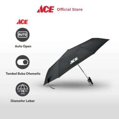 ZS Ace - Ace Payung Lipat 98 Cm - Hitam