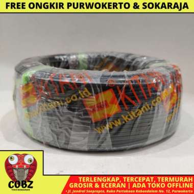 1 INTI X 1.5 MM X 100 M / KITANI NYAF KABEL TEMBAGA SERABUT HITAM ROLL