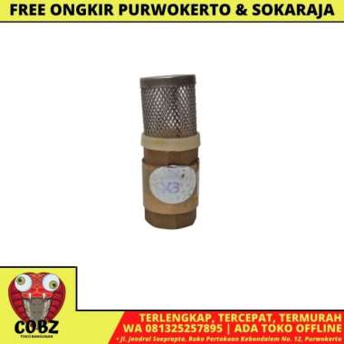 1/2 IN / EX Foot Klep Valve Saringan Pipa Pompa Torrent Kuningan