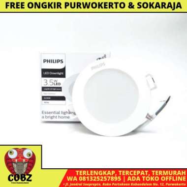3.5 WATT / PHILIPS LED Downlight Lampu Tanam Plafon Moto Putih