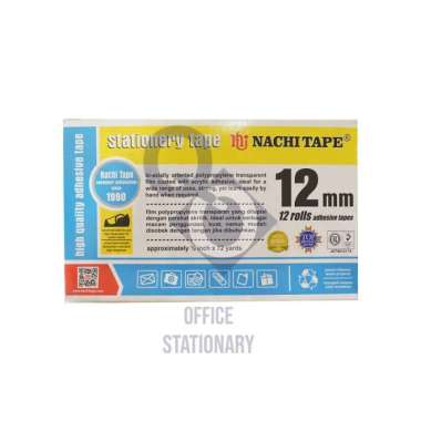 isolasi bening nachi tape 1/2" x 72
