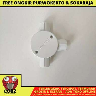5/8 INCH/YOMMA T TEE DUSDOOS BULAT CABANG SAMBUNGAN KABEL PIPA LISTRIK