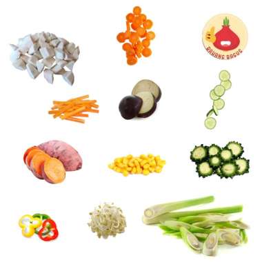 Aneka Sayur Mayur Potong Ubi Ungu