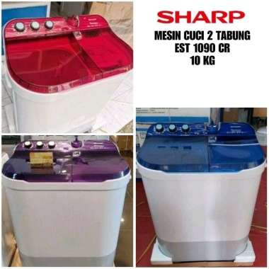 MESIN CUCI 2 TABUNG SHARP EST 1090 CR EST1090 10KG ( BATAM )