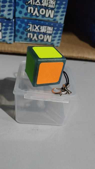 Rubik Z-Cube 1x1x1 GLOW IN THE DARK 1x1 Gantungan kunci tali
