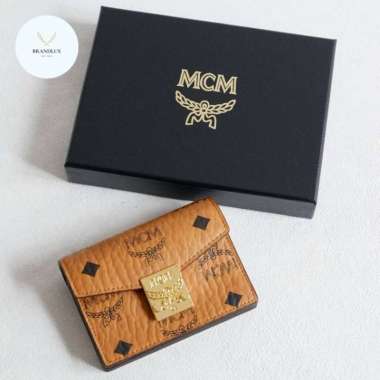 MCM Patricia Card Wallet In Cognac - 100% Authentic