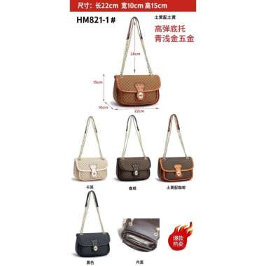 tas slingbag wanita terkinian cantik model terbaru 821-1 Brown