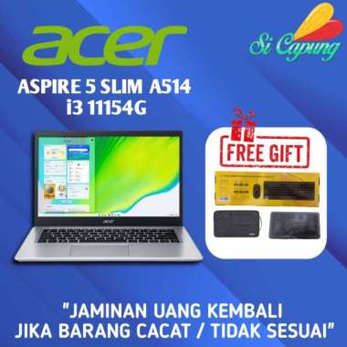 ACER ASPIRE 5 SLIM A514 i3-11154G MX350 W11+OHS 4GB 256GB Free Gift