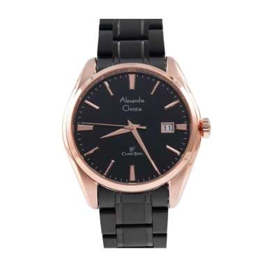 JAM TANGAN PRIA ALEXANDRE CHRISTIE AC 8682 / AC8682 CLASSIC STEEL ORIGINAL ROSEGOLD BLACK