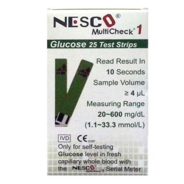Strip Nesco Gula Darah, Kolesterol, Asam Urat/ Glucose, Cholesterol,UA Gula Darah