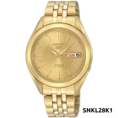 JAM TANGAN PRIA SEIKO 5 FULL GOLD AUTOMATIC ORIGINAL GARANSI RESMI 1 TAHUN SNKL28K1