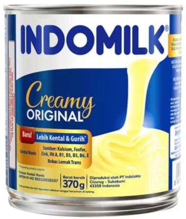 Susu Kental Manis Indomilk Creamy Original Kaleng 370gr [Pcs]