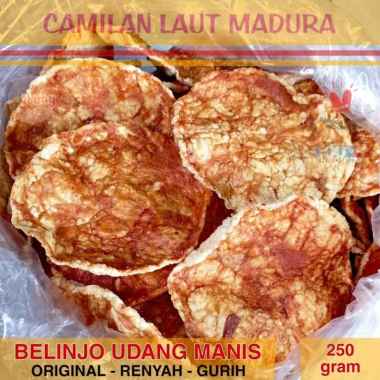 BELINJO UDANG MANIS Gurih Renyah Siap Makan Kemasan 250 gram Oleh-oleh Camilan Laut Madura Surabaya