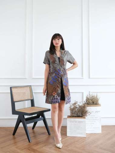 EF638 YSL BLAZER BATIK CASUAL OUTER BATIK ALT_SILVER