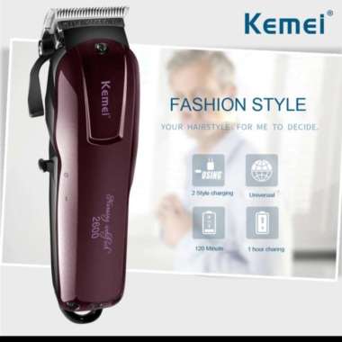 Hair Clipper Kemei 2600 - Alat Cukur Rambut Reargeable Kemei Km-2600 Multivariasi