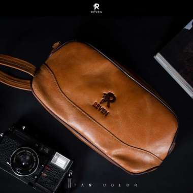 VERISH Tas Tenteng Pouch Kulit Pria Reven Bender Pouch Original Kulit Sapi Asli Premium THAN
