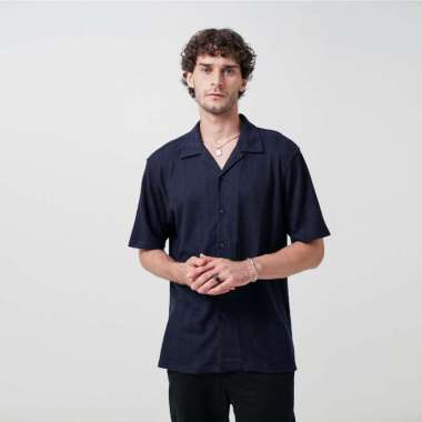 CELCIUS Kemeja Lengan Pendek I31000215C Navy M