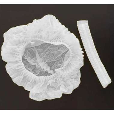 Hairnet / Nurse Cap/ Mob Cap Putih / Biru isi 100 Putih