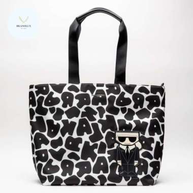 Karl Lagerfeld Paris Amour Tote Bag Black/White - 100% Authentic