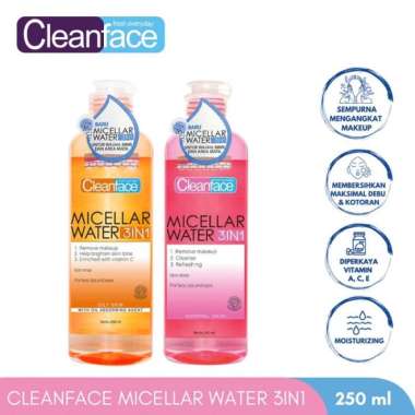 Purbasari Clean Face - Cleanface Micellar Water 3in1 250 mL Normal Skin