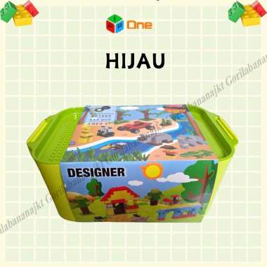 Mainan Building Block Toys Building Brick Creator Designer 635 pcs Hijau