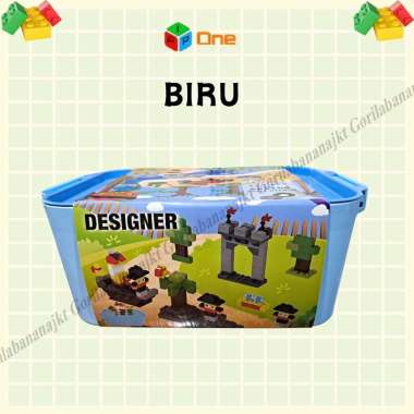 Mainan Building Block Toys Building Brick Creator Designer 635 pcs Biru