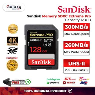Memory SDXC Sandisk Extreme Pro UHS-II 128GB 300mb/s Memori SD Card