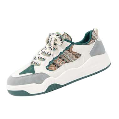 VERISH Shoes Jungle Hijau Sepatu Sneakers Wanita Import Korean Style Boho Etnik Motif Batik Tali Oot