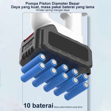 tau Mesin cuci motor mobil atau 2BATERAI JET CLEANER cordless steam semt AC 1Baterai