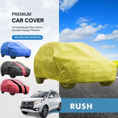 Body Cover Mobil Rush Sarung Mobil Rush Warna Tipe Reguler Hemat Termurah hitam lis merah 190t