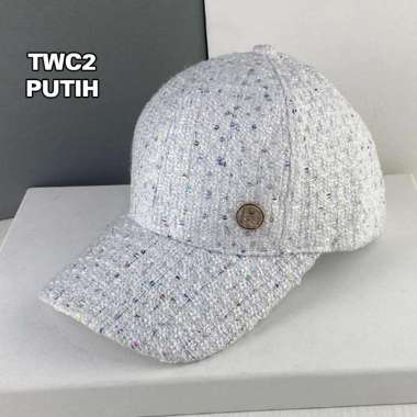 VERISH Topi Baseball Pria Wanita Logo R Motif Manik Manik Unisex Pengait Ring Besi Casual Cap Kain W