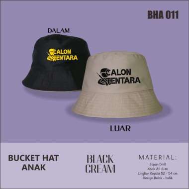 VERISH Topi Bucket Jungle Hat Korea Bolak Balik Anak Perempuan Laki Japan Drill Distro Premium Desai