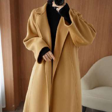 LONG COAT PREMIUM KOREAN COAT BLAZER BAHAN TEBAL M ginger