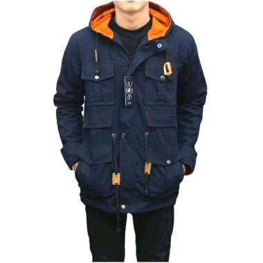 VERISH Jaket Parka Pria Suede JUMBO XXL - XXXL Navy XXL