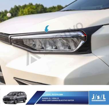 Garnish Head Lamp Avanza 2022 JSL Blacktivo Raptor Garnish Lampu Depan