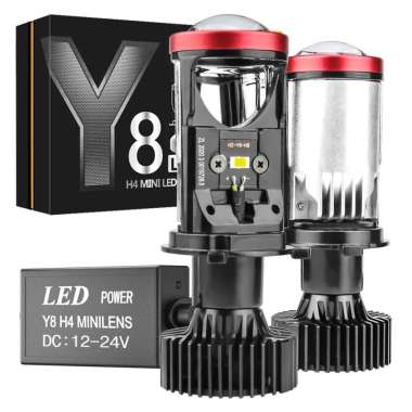 Sepasang Y7D Lampu Led Mobil Y6D Y8D Mini Projie H4 120 Watt 30000LM S Y8D