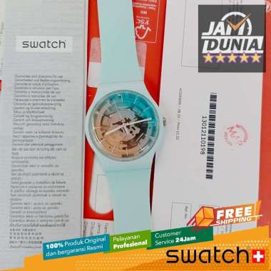 JAM TANGAN SWATCH - JAM SWATCH ORIGINAL SO32S101 SWATCH SO32S 101 FLEETINGLY ICEBLUE JAM TANGAN PRIA