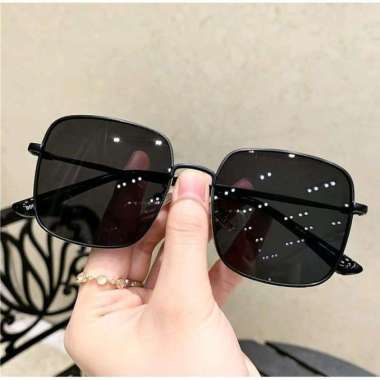 KACAMATA WANITA PRIA SQUARE VINTAGE SEGI EMPAT SUNGLASSES HITAM RETRO Hitam