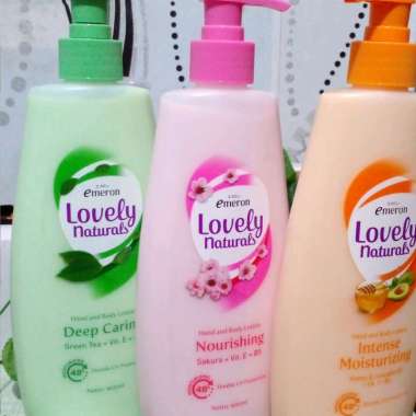 Emeron Lovely Natural Hand & Body Lotion 200 & 400ml Greentea 400ml