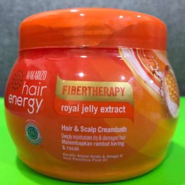 Makarizo Hair Energy Fibertherapy Hair & Scalp Creambath 500ml . ORIGINAL ROYAL JELLY