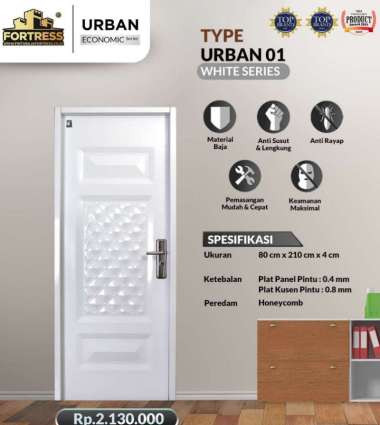 PINTU BAJA FORTRESS / PINTU RUMAH/ PINTU BAJA URBAN 80/80X210X4 WOOD
