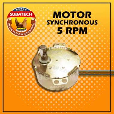 Motor Dinamo Pemutar Rak Mesin Tetas Telur Synchronous